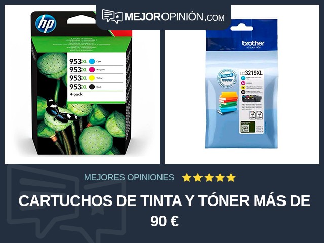 Cartuchos de tinta y tóner Más de 90 €