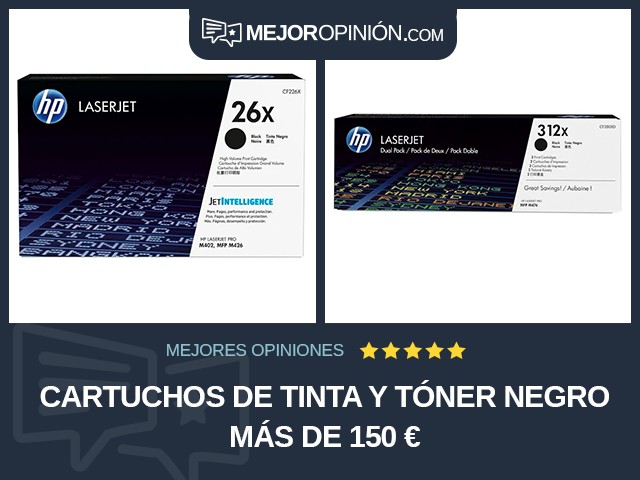 Cartuchos de tinta y tóner Negro Más de 150 €