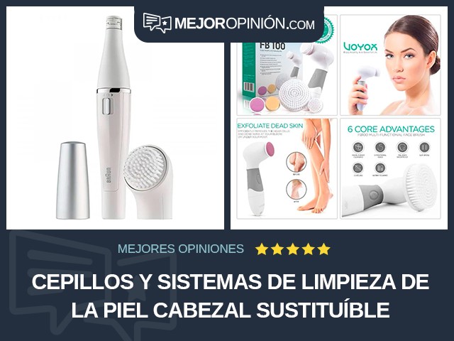 Cepillos y sistemas de limpieza de la piel Cabezal sustituíble