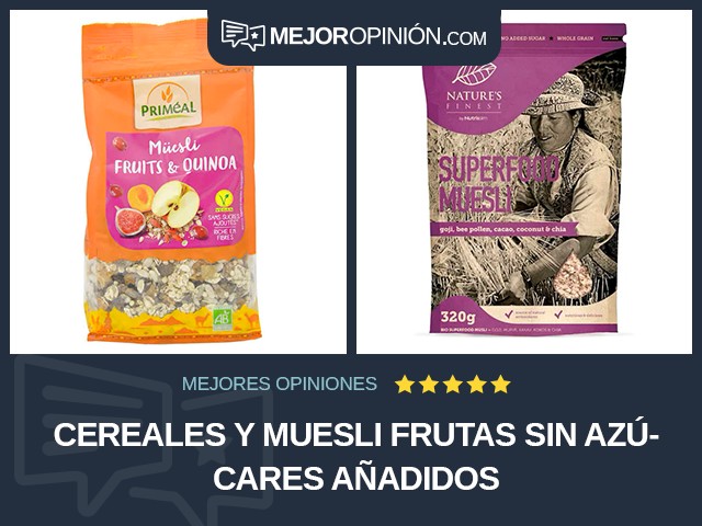 Cereales y muesli Frutas Sin azúcares añadidos