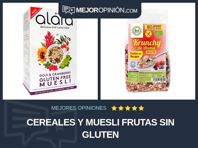 Cereales y muesli Frutas Sin gluten