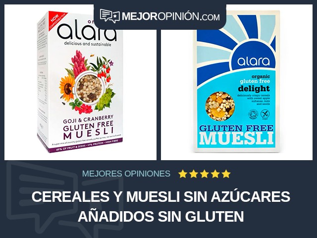 Cereales y muesli Sin azúcares añadidos Sin gluten