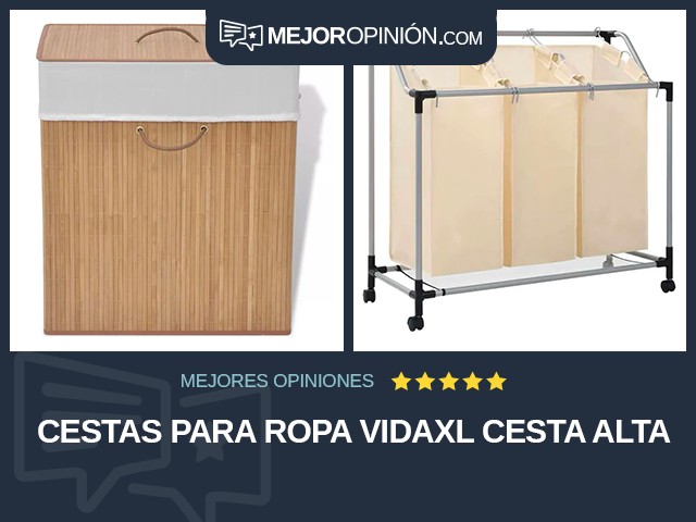 Cestas para ropa vidaXL Cesta alta