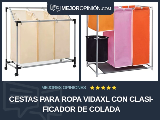 Cestas para ropa vidaXL Con clasificador de colada