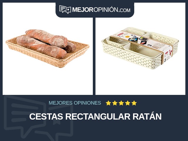 Cestas Rectangular Ratán