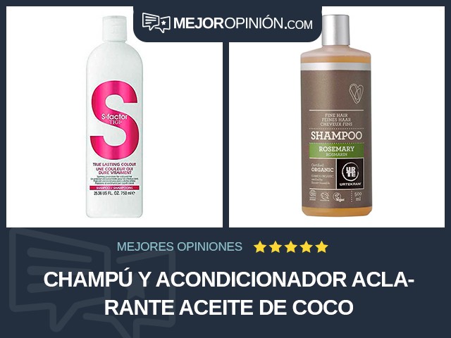 Champú y acondicionador Aclarante Aceite de coco