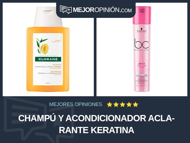 Champú y acondicionador Aclarante Keratina