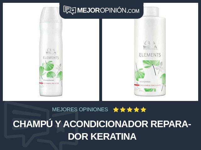 Champú y acondicionador Reparador Keratina