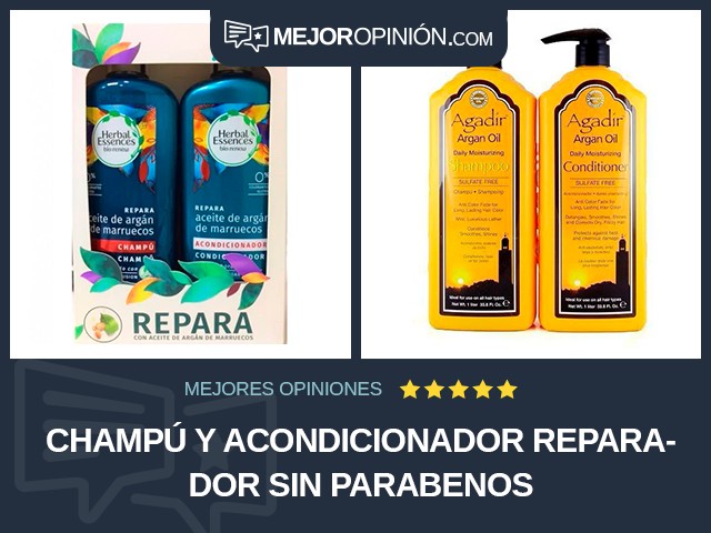 Champú y acondicionador Reparador Sin parabenos