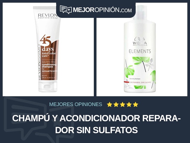 Champú y acondicionador Reparador Sin sulfatos