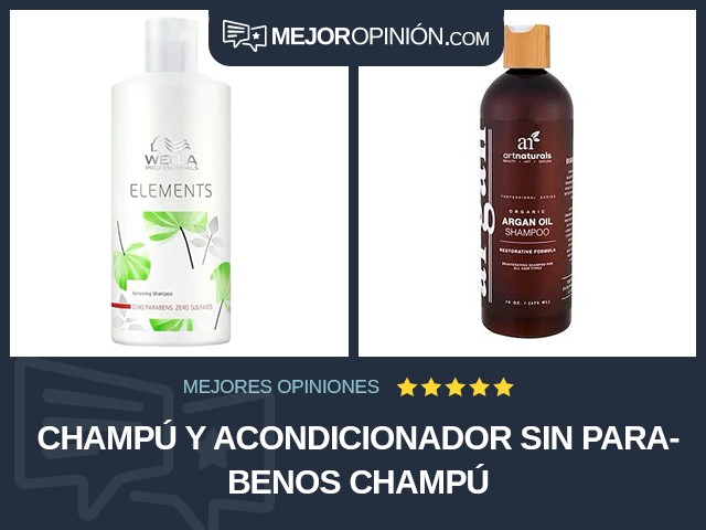 Champú y acondicionador Sin parabenos Champú