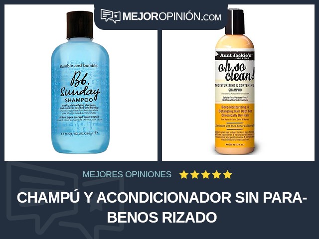 Champú y acondicionador Sin parabenos Rizado