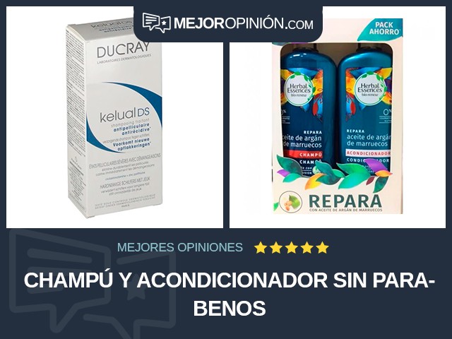 Champú y acondicionador Sin parabenos