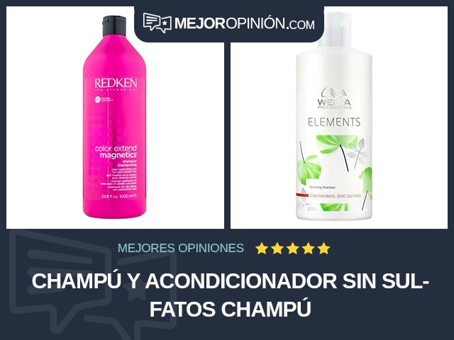 Champú y acondicionador Sin sulfatos Champú