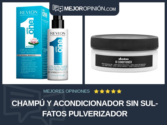 Champú y acondicionador Sin sulfatos Pulverizador