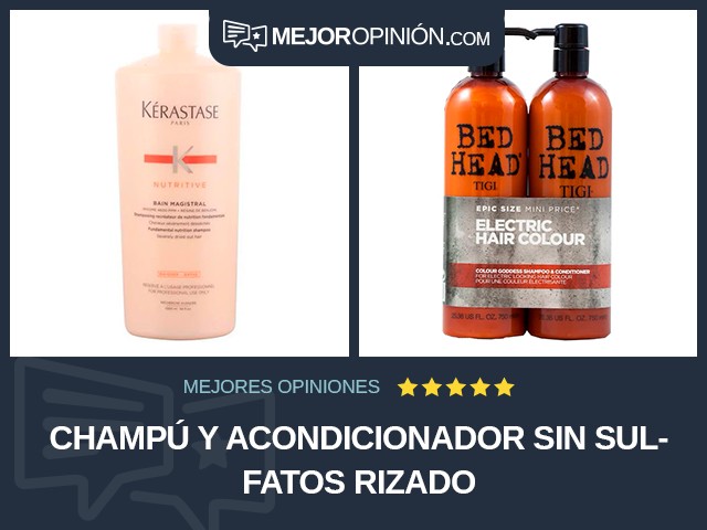 Champú y acondicionador Sin sulfatos Rizado