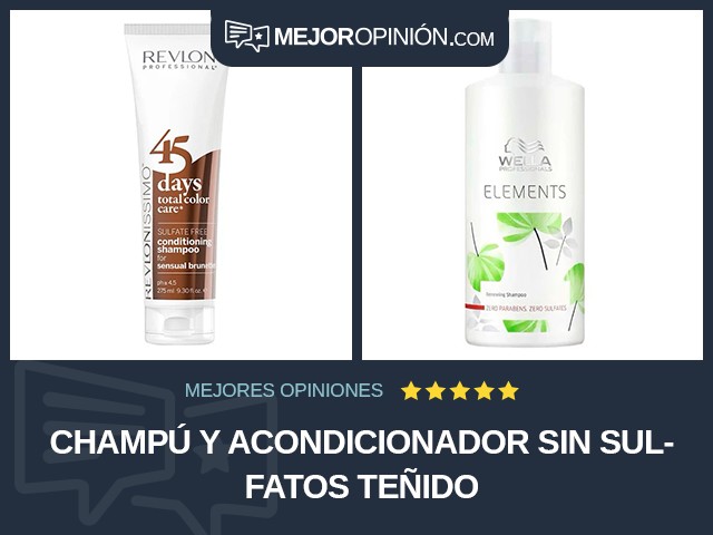 Champú y acondicionador Sin sulfatos Teñido