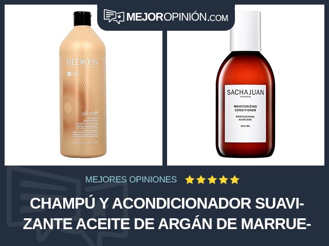 Champú y acondicionador Suavizante Aceite de argán de Marruecos