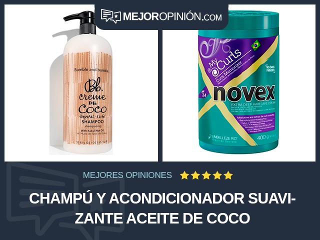 Champú y acondicionador Suavizante Aceite de coco