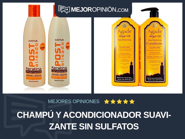 Champú y acondicionador Suavizante Sin sulfatos