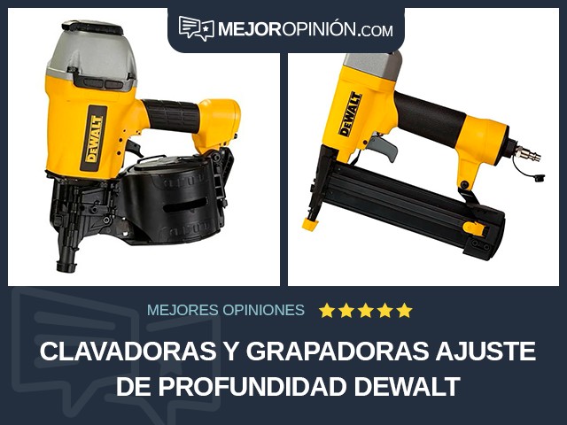 Clavadoras y grapadoras Ajuste de profundidad DEWALT