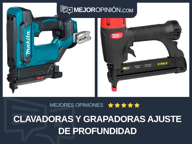 Clavadoras y grapadoras Ajuste de profundidad