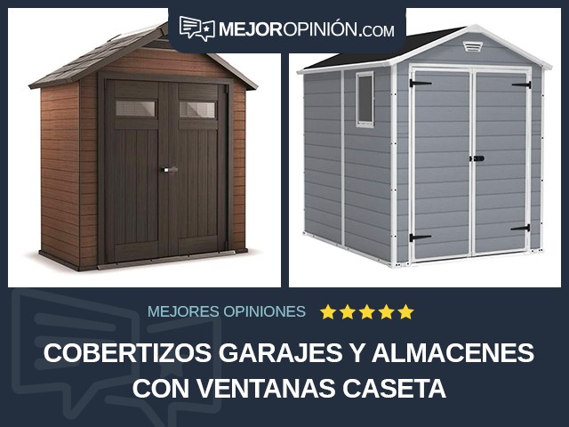 Cobertizos garajes y almacenes Con ventanas Caseta