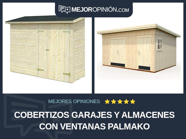 Cobertizos garajes y almacenes Con ventanas Palmako