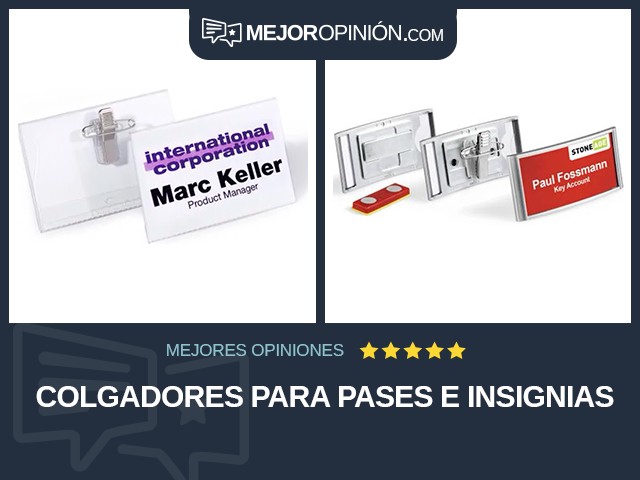 Colgadores para pases e insignias