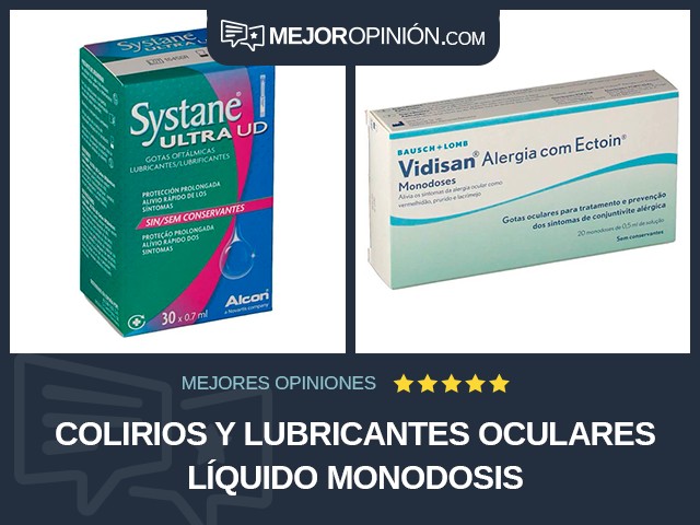 Colirios y lubricantes oculares Líquido Monodosis