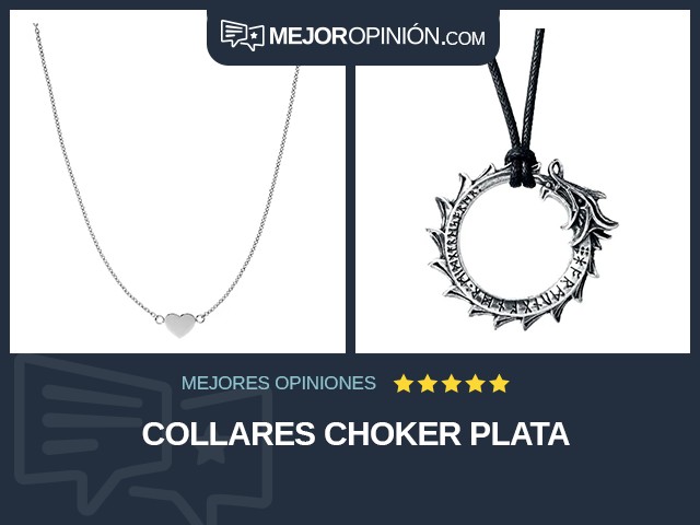 Collares Choker Plata