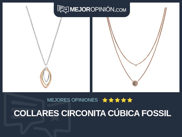 Collares Circonita cúbica Fossil