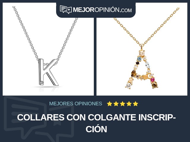 Collares Con colgante Inscripción