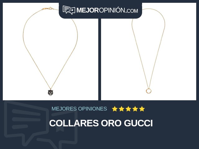 Collares Oro Gucci