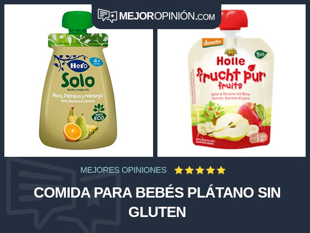 Comida para bebés Plátano Sin gluten