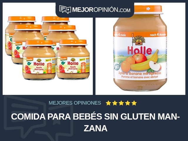 Comida para bebés Sin gluten Manzana