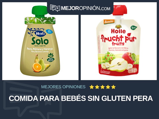 Comida para bebés Sin gluten Pera