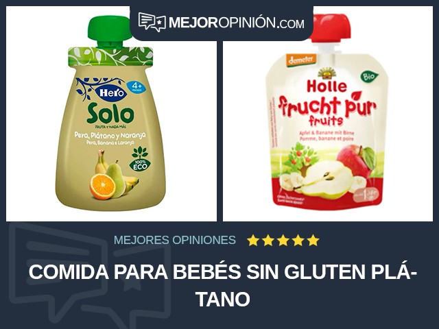 Comida para bebés Sin gluten Plátano