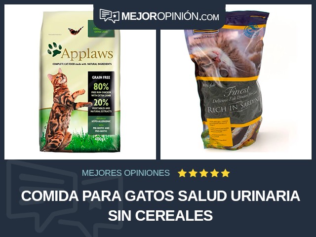 Comida para gatos Salud urinaria Sin cereales