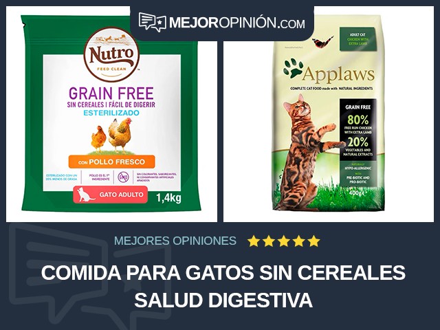 Comida para gatos Sin cereales Salud digestiva