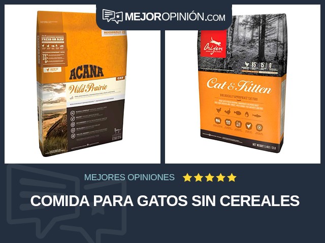 Comida para gatos Sin cereales