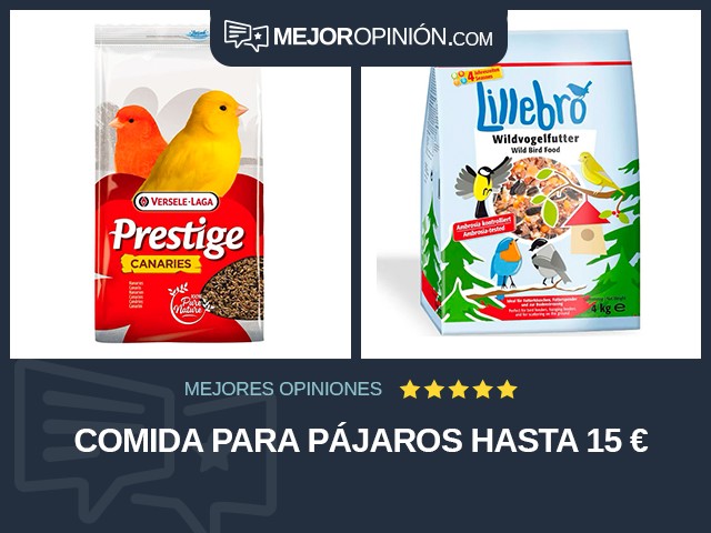 Comida para pájaros Hasta 15 €