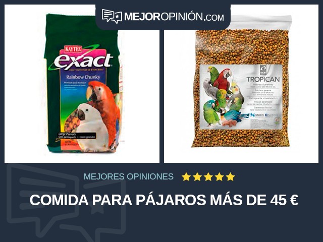 Comida para pájaros Más de 45 €