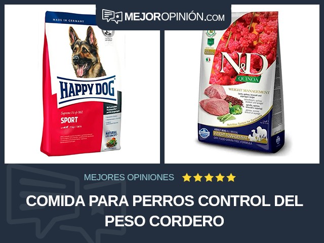 Comida para perros Control del peso Cordero