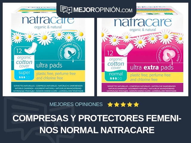 Compresas y protectores femeninos Normal Natracare