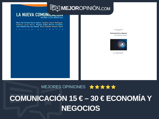 Comunicación 15 € – 30 € Economía y negocios