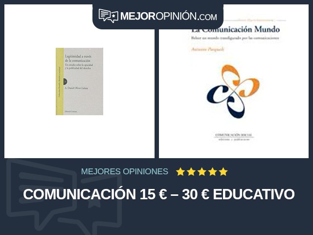 Comunicación 15 € – 30 € Educativo