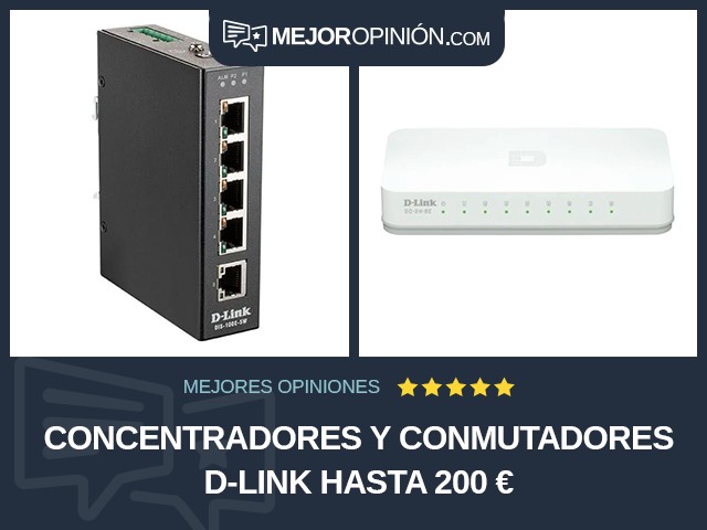 Concentradores y conmutadores D-Link Hasta 200 €