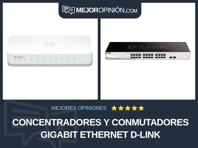 Concentradores y conmutadores Gigabit Ethernet D-Link