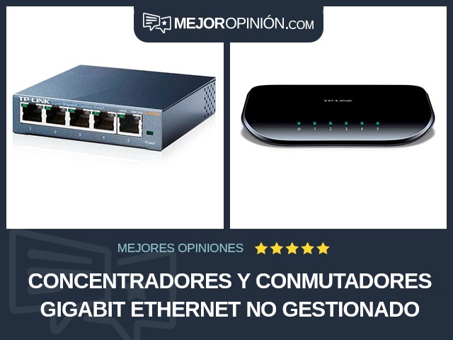 Concentradores y conmutadores Gigabit Ethernet No gestionado